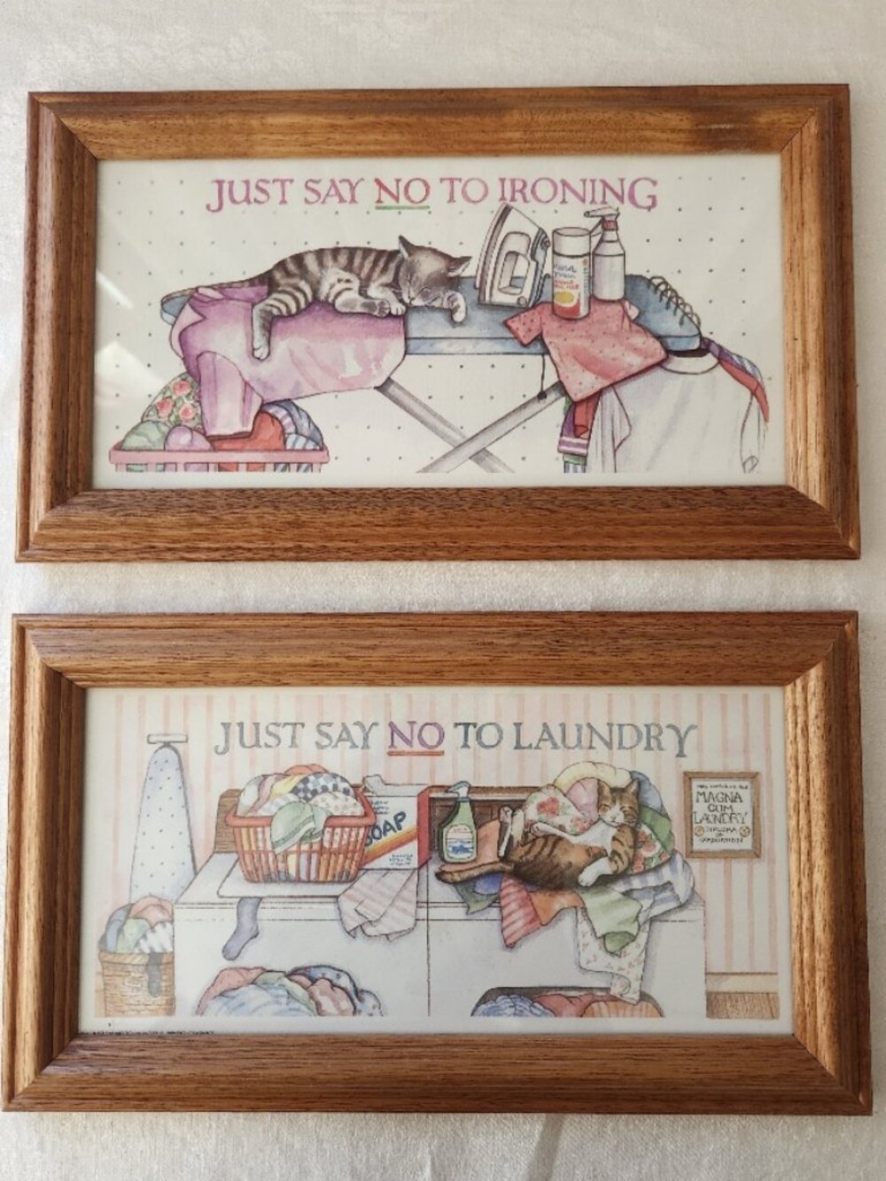 Figi Graphics "Just say no to Laundry" & "Just say no to ironing" wall art/decor